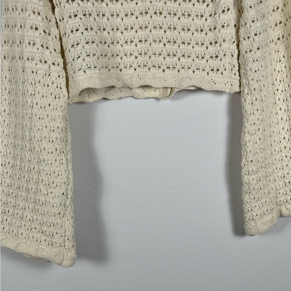 Zara Cream Open Knit Cropped Cardigan- S - Picture 12 of 14